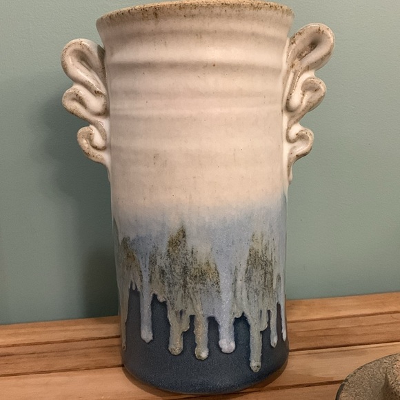 Handcrafted, Heavy Stoneware Vase with Lid - Picture 10 of 17